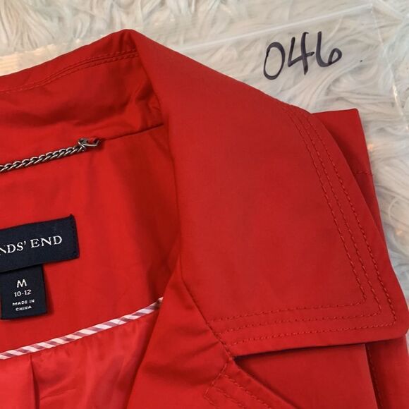 LANDS’ END double breasted jacket 4 exterior pockets 1 interior lined women’s M - Picture 11 of 11